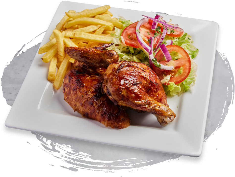 half chicken meal with sides image